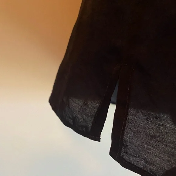 Talbots Dark Blue Sleeveless Collared Dressy Top - Picture 5 of 6